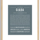 Giada | Name Art Print