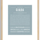 Giada | Name Art Print