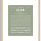 Giada | Name Art Print