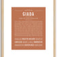 Giada | Name Art Print