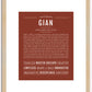 Gian | Name Art Print