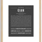 Gian | Name Art Print