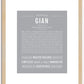 Gian | Name Art Print