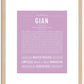 Gian | Name Art Print