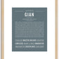 Gian | Name Art Print