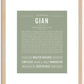 Gian | Name Art Print