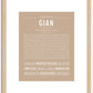 Gian | Name Art Print