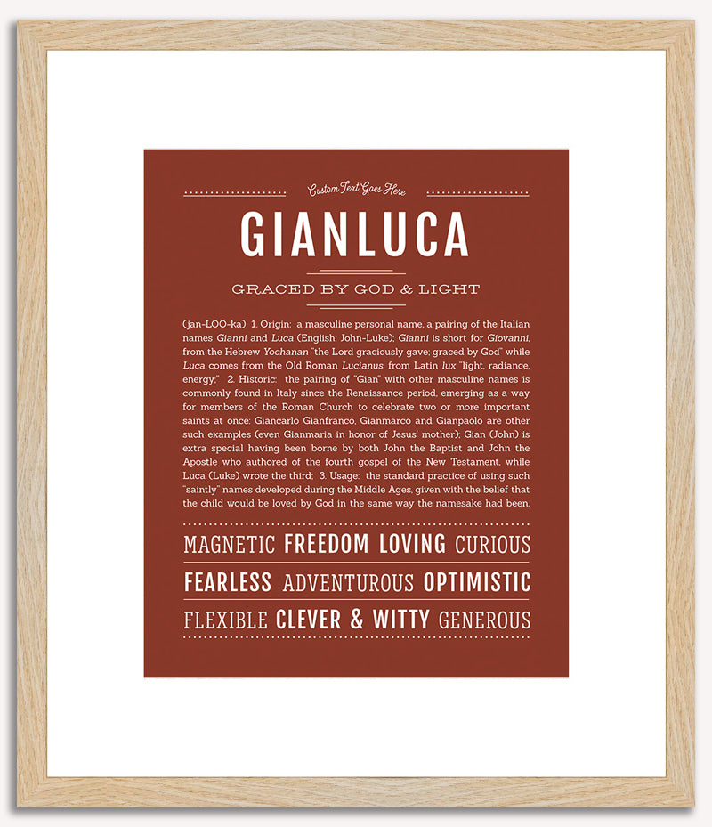 Gianluca | Name Art Print