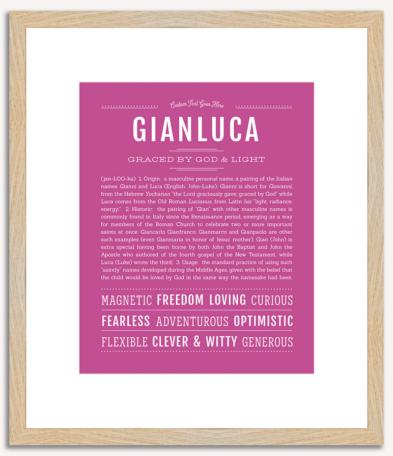 Gianluca | Name Art Print