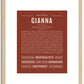 Gianna | Name Art Print