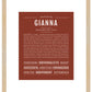 Gianna | Name Art Print