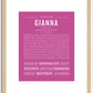 Gianna | Name Art Print