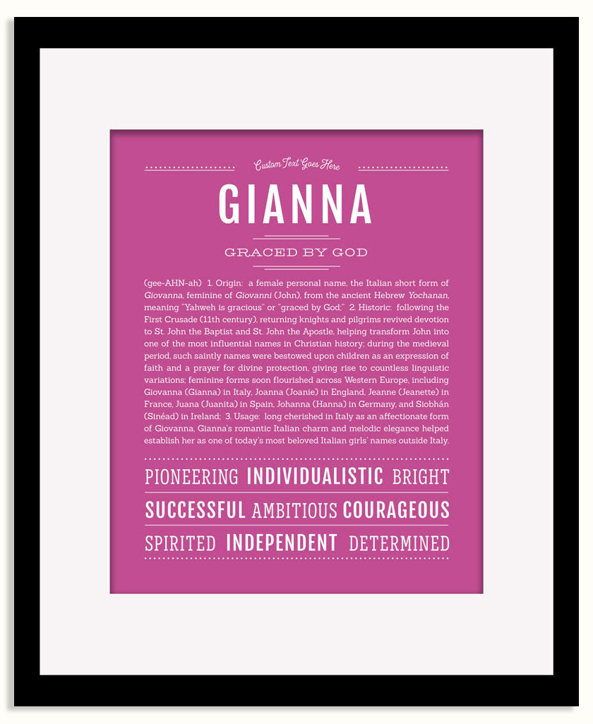 Frame Options | Dark Pink | Maple Frame, Matted