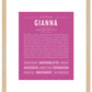 Gianna | Name Art Print