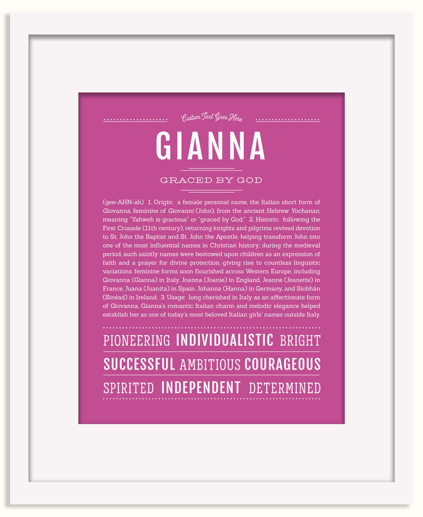 Frame Options | Dark Pink | Black Frame, Matted