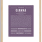 Gianna | Name Art Print