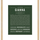 Gianna | Name Art Print