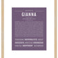 Gianna | Name Art Print
