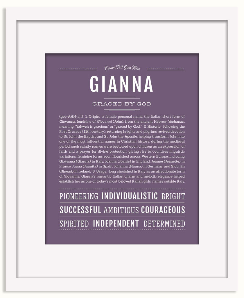 Frame Options | Deep Purple | Black Frame, Matted