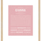 Gianna | Name Art Print