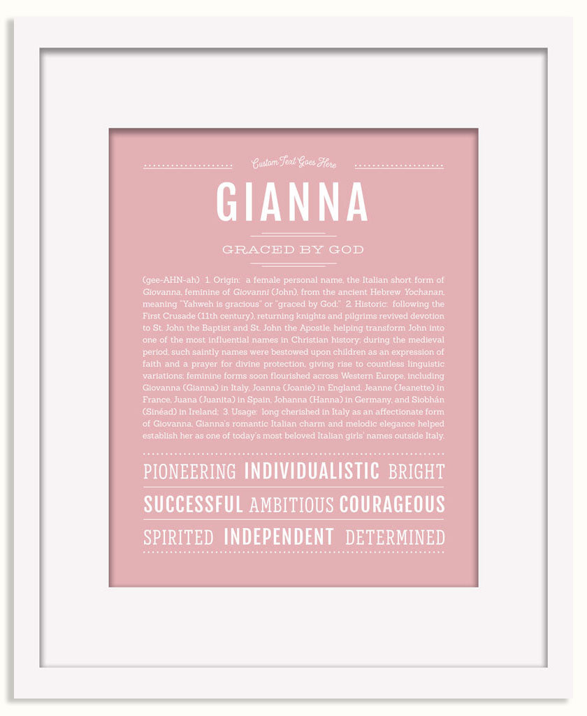 Frame Options | Dusty Rose | Black Frame, Matted