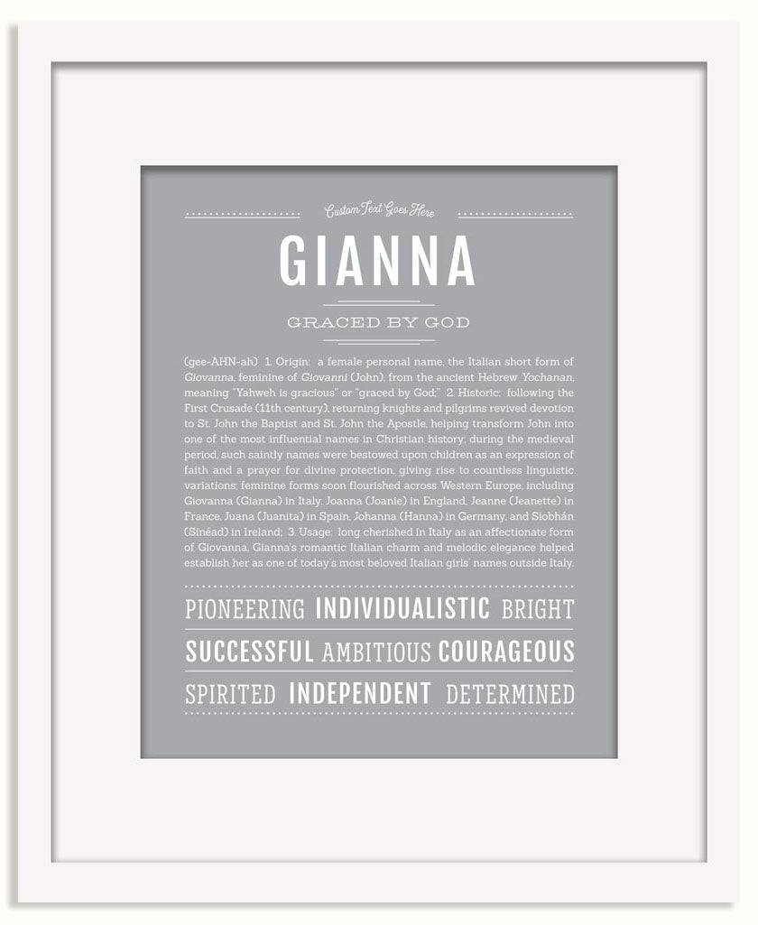 Frame Options | Light Gray | Black Frame, Matted