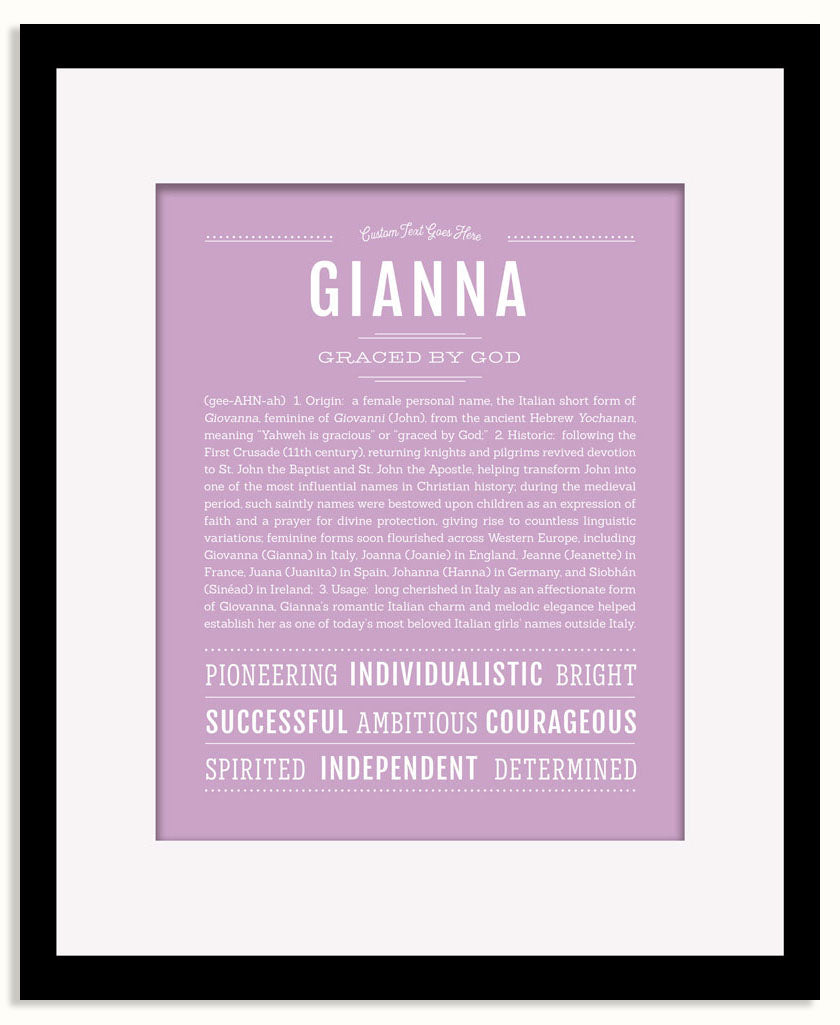 Frame Options | Lilac | Maple Frame, Matted