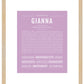Gianna | Name Art Print