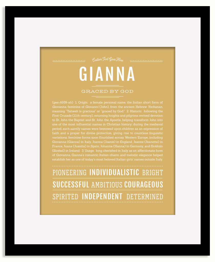 Frame Options | Matte Gold | Maple Frame, Matted