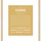 Gianna | Name Art Print