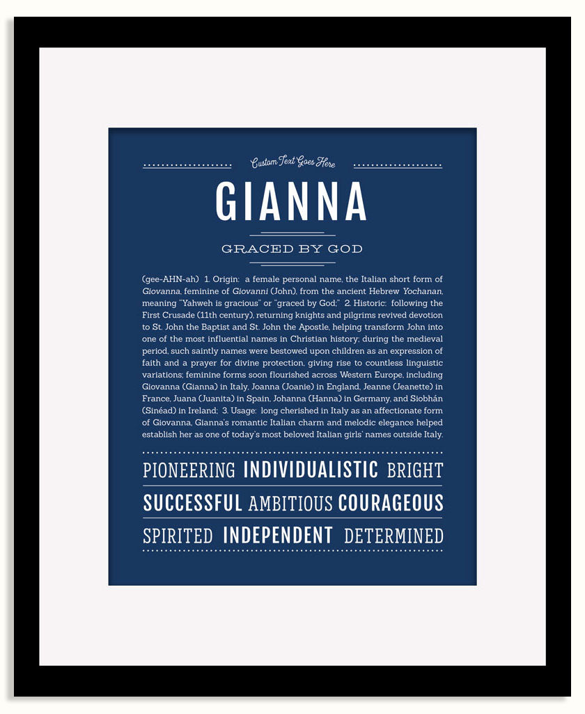 Frame Options | Midnight Blue | Maple Frame, Matted