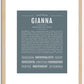 Gianna | Name Art Print