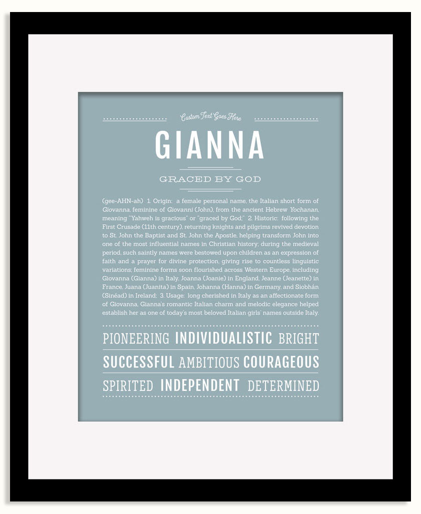 Frame Options | Powder Blue | Maple Frame, Matted