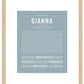 Gianna | Name Art Print