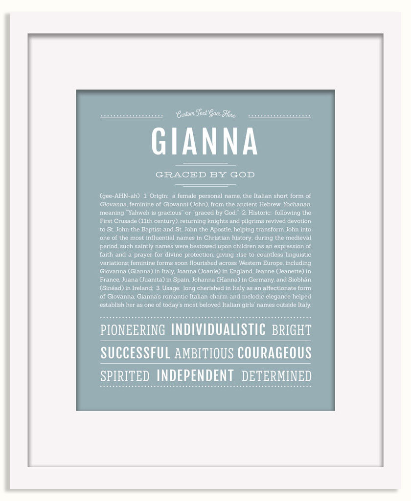 Frame Options | Powder Blue | Black Frame, Matted