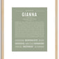 Gianna | Name Art Print