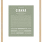 Gianna | Name Art Print