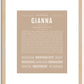 Gianna | Name Art Print