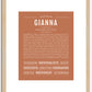 Gianna | Name Art Print