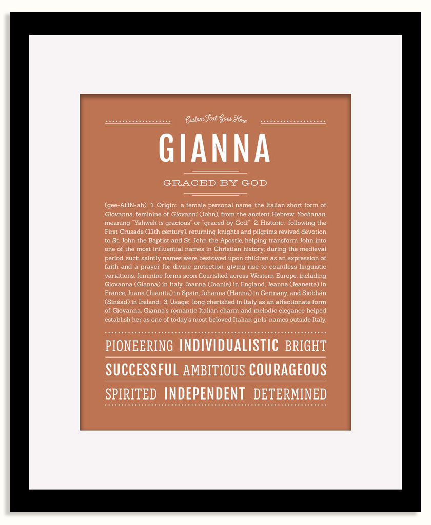 Frame Options | Terra Cotta | Maple Frame, Matted