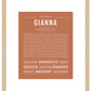 Gianna | Name Art Print
