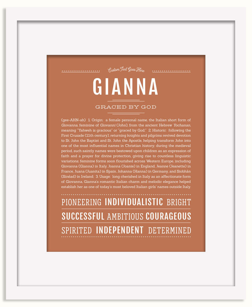 Frame Options | Terra Cotta | Black Frame, Matted