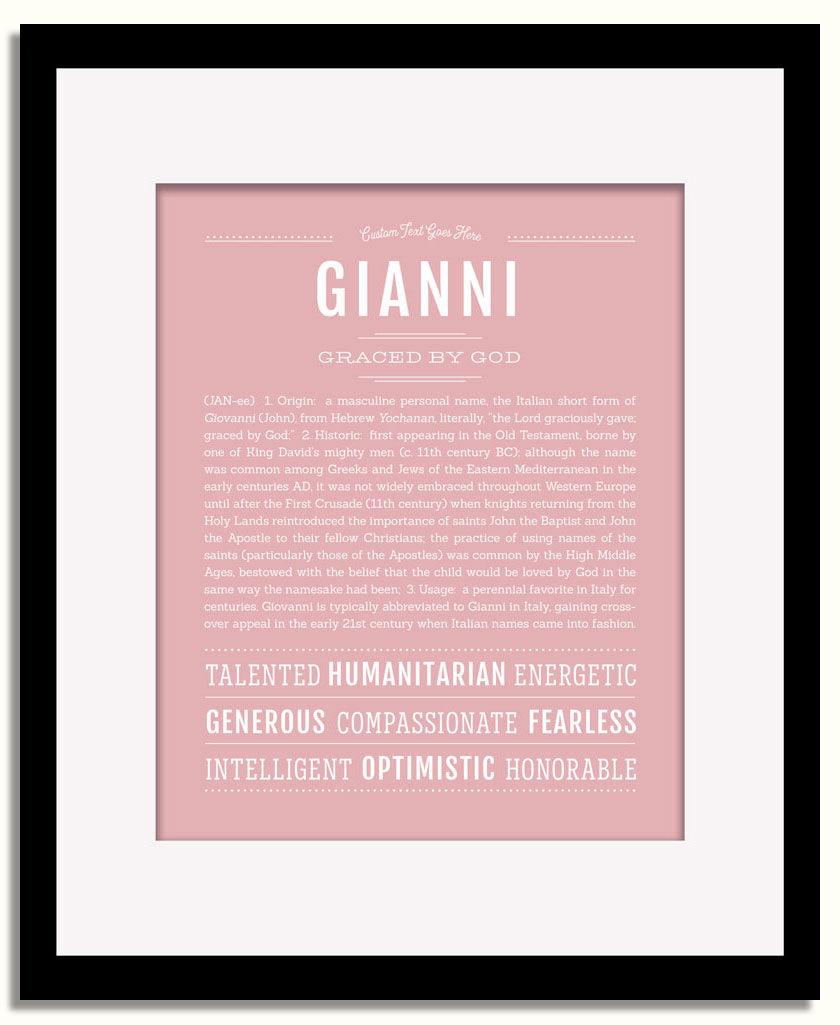 Frame Options | Dusty Rose | Black Frame, Matted