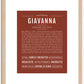 Giavanna | Name Art Print