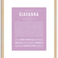 Giavanna | Name Art Print