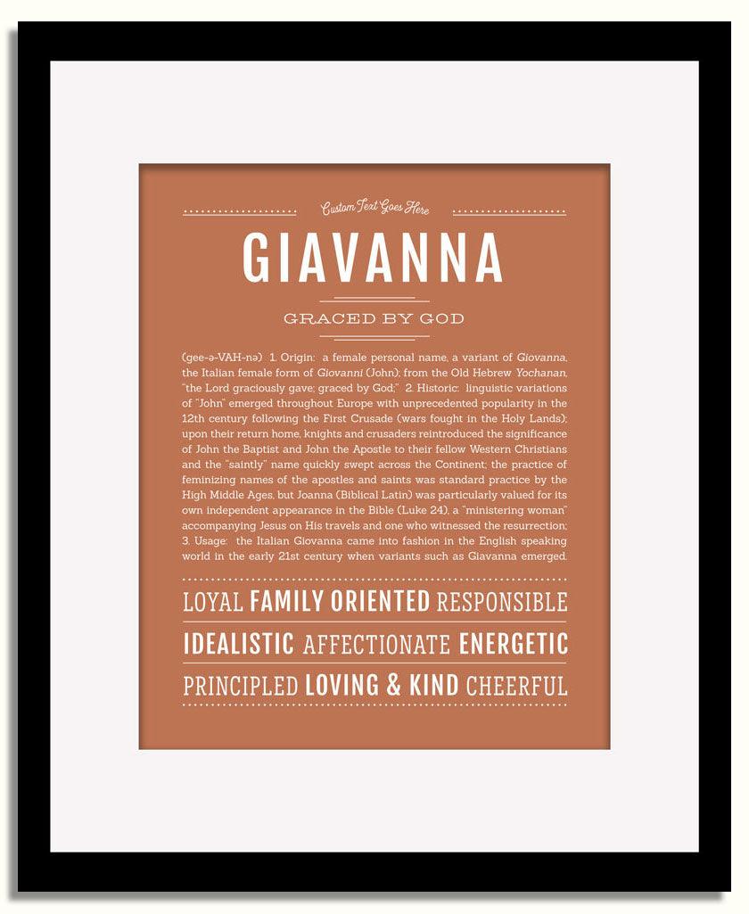 Frame Options | Terra Cotta | Black Frame, Matted