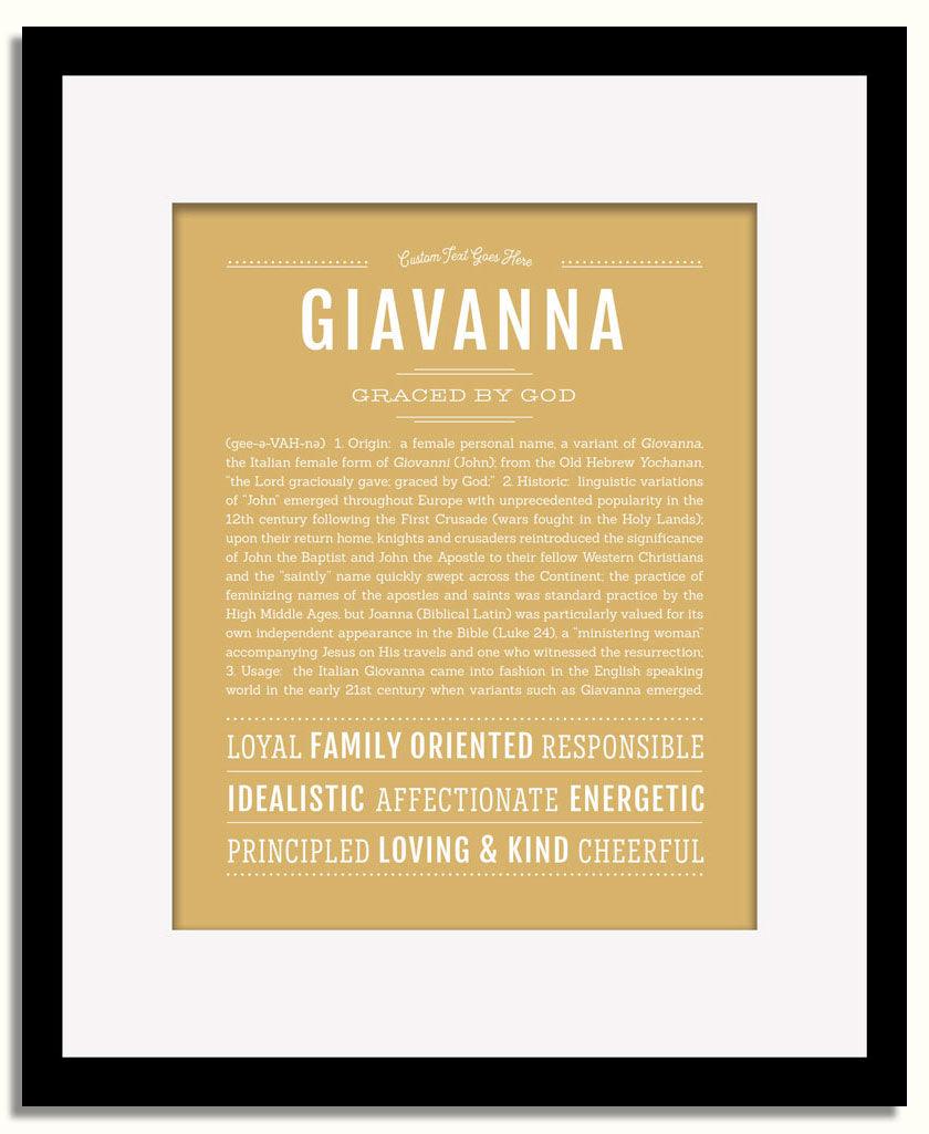 Frame Options | Matte Gold | Black Frame, Matted