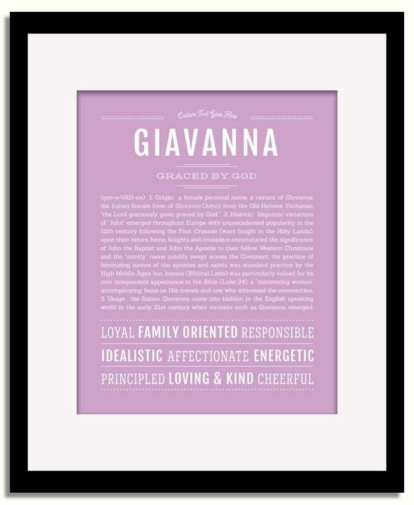 Frame Options | Lilac | Black Frame, Matted