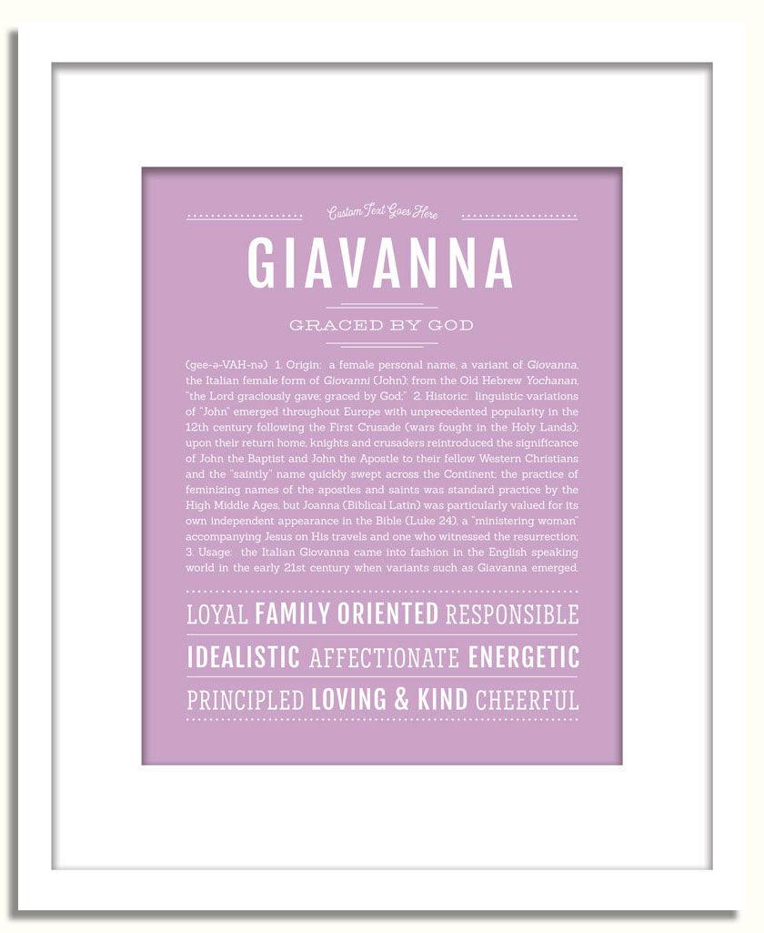 Frame Options | Lilac | White Frame, Matted