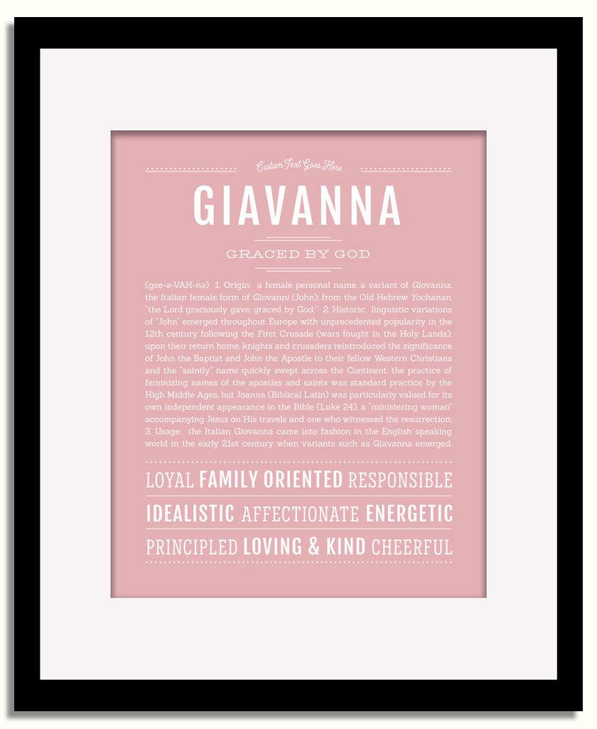 Frame Options | Dusty Rose | Black Frame, Matted